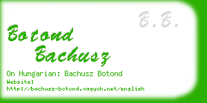 botond bachusz business card